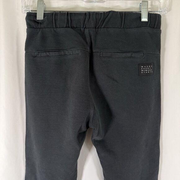 Zara Kids Joggers Boys 10 Black Pull On Drawstring Pockets Textured - Picture 9 of 11